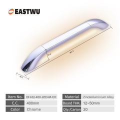 Full Metal Grab Rail Entry Door Bathroom Assit Chrome Plated LED Handles for RV Caravan and Motorhome Both for Inside and outside