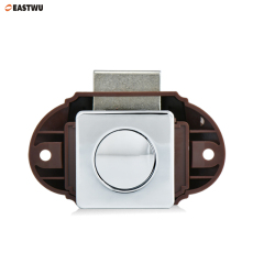 Chrome Caravan RV Motorhome Camper Van Cabinet Cupboard Storage Metal Push Button Handle Knob Latch Lock