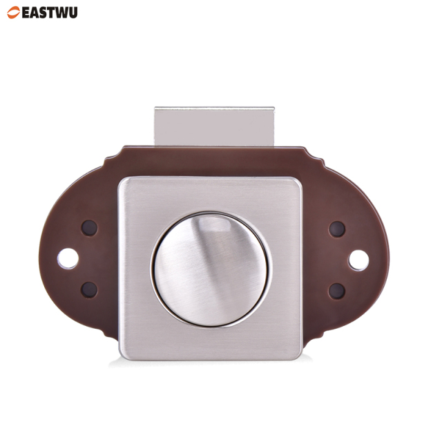 Brushed Nickel Caravan RV Motorhome Camper Van Cabinet Cupboard Storage Metal Push Button Handle Knob Latch Lock