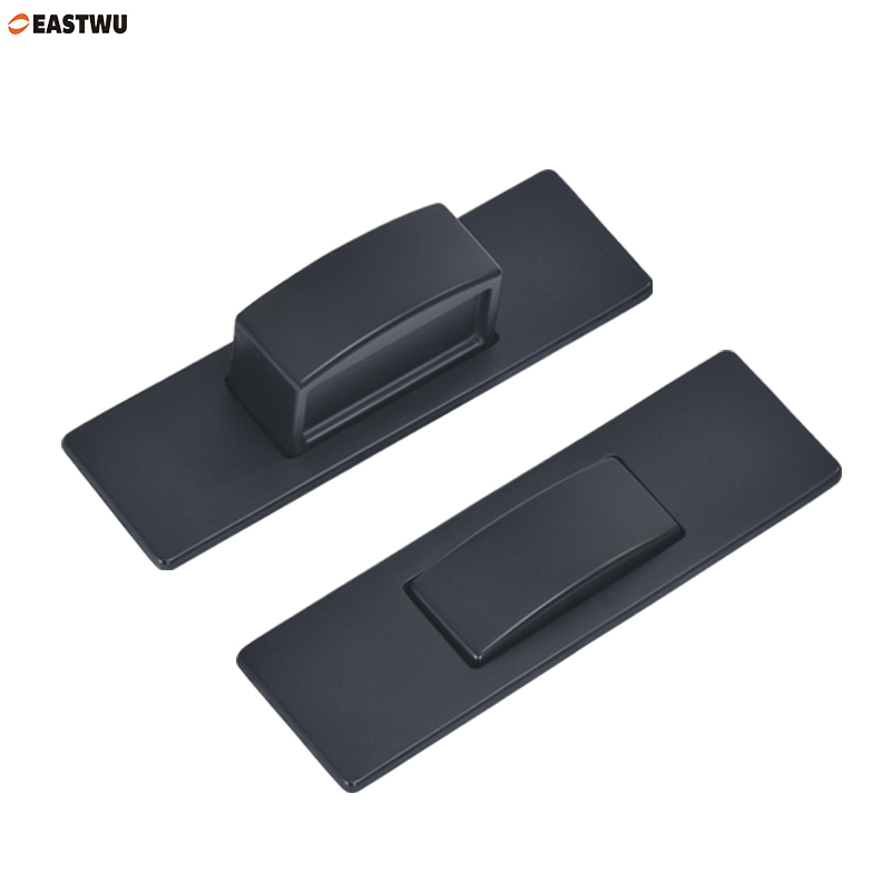 Matt Black Rectangular Push Button Lock Latch for Caravan Motorhome Camper RV Van Furniture