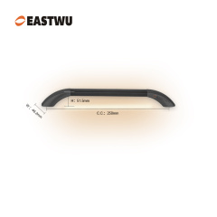 Small Size 250mm Matt Black Handle with Leather Covered LED Caravan Motorhome Entry Door Bathroom Grab Rail Assist Handles with Integrated Lighting