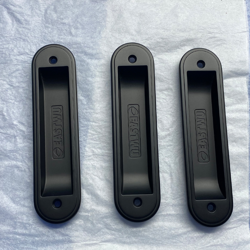 Caravan RV Motorhome Bathroom Washroom Toilet Sliding Door Flush Pull Handles Black