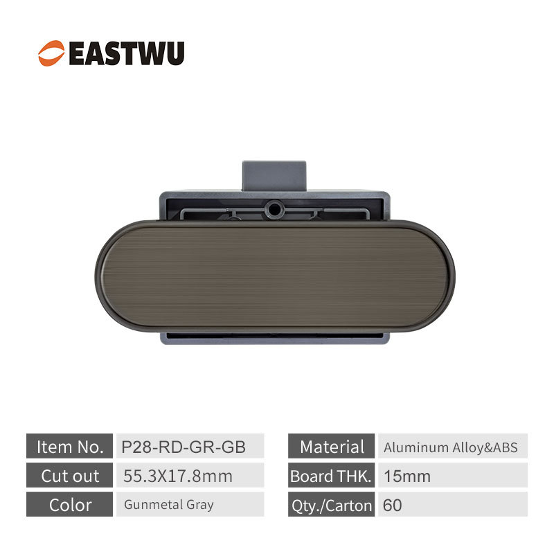 2026 New RV Cabinet Push Lock Set Gunmetal Grey Aluminum RV Drawer Latch