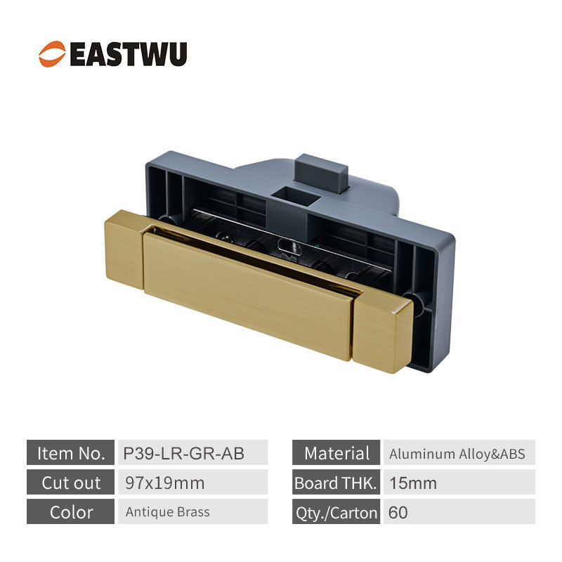 RV Cabinet & Drawer Button Lock – Titanium Wire-Drawing Aluminum Alloy Rectangular Push Latch (2026 New) | Worldwide RV Parts