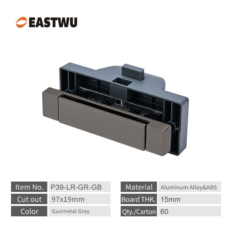 2026 new RV Cabinet Drawer Push Button Lock Gun Gray Aluminum Alloy RV Hardware