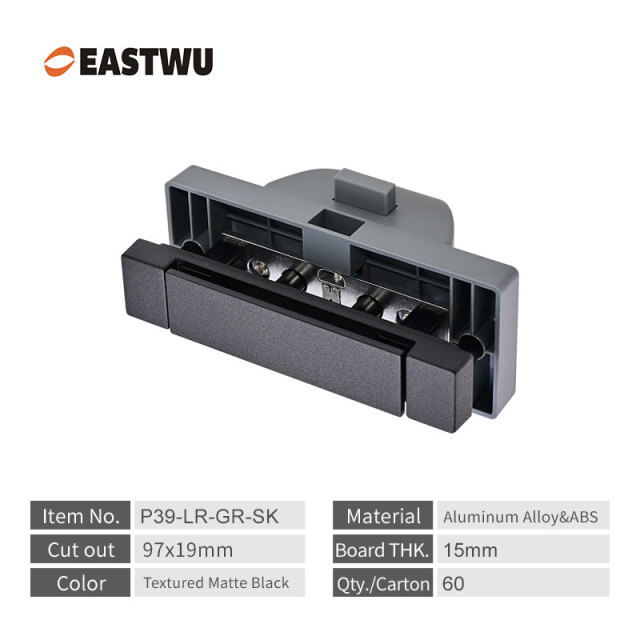 RV Cabinet & Drawer Button Lock – Frosted Matte Black Aluminum Alloy Rectangular Push Latch (2026 New) | Worldwide RV Parts