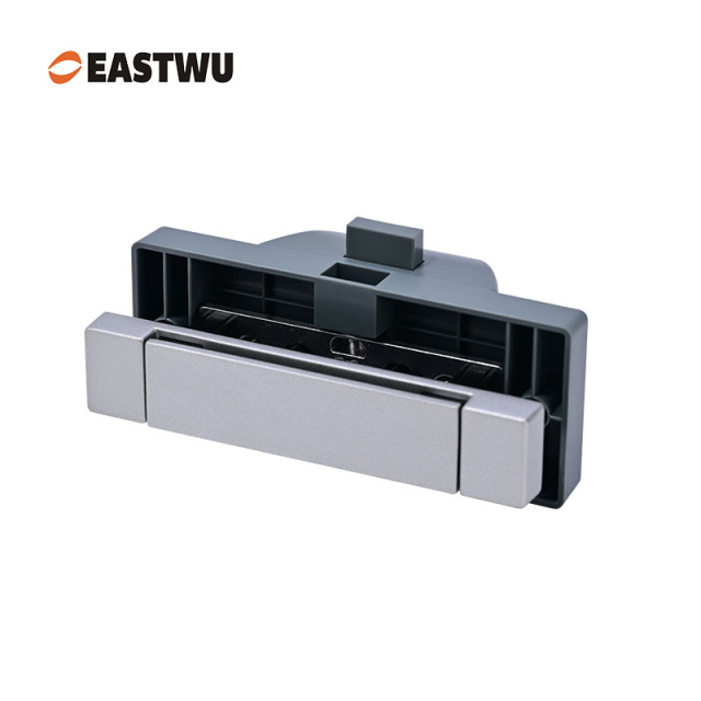 2026 New RV Interior Furniture Cabinet Drawer Silver Aluminum Alloy Rectangular Metal Button Lock RV Accessories