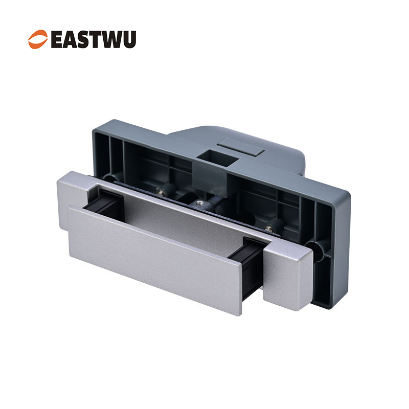 2026 New RV Interior Furniture Cabinet Drawer Silver Aluminum Alloy Rectangular Metal Button Lock RV Accessories