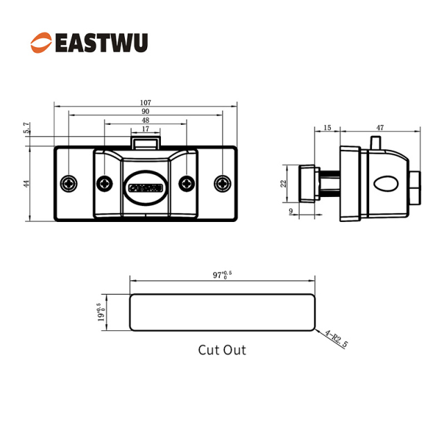 RV Cabinet & Drawer Button Lock – Titanium Wire-Drawing Aluminum Alloy Rectangular Push Latch (2026 New) | Worldwide RV Parts