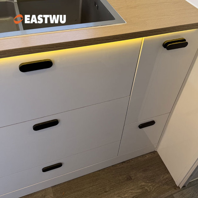 2025 New Arrival Caravan RV Motorhome Campervan Van Interior Furniture Cupboard Drawer Matt Black Push Lock and Latches RV Accessories Parts