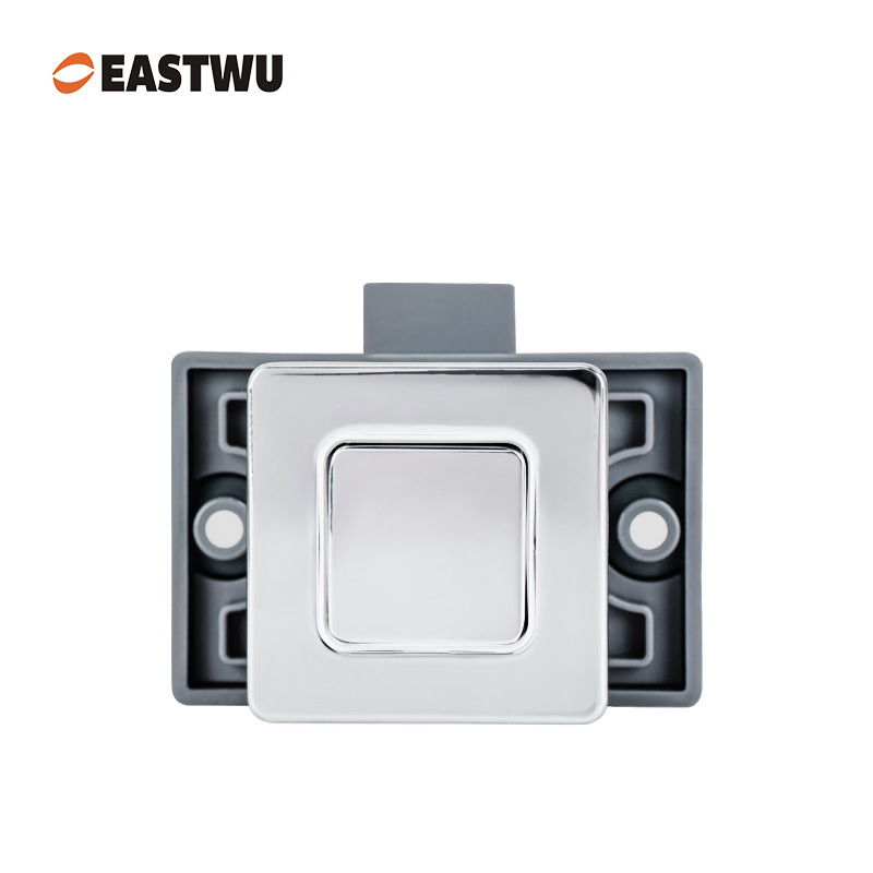 Chrome Zinc Alloy Square Cupboard Door Nonnoise Push Lock