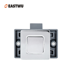 Chrome Zinc Alloy Square Cupboard Door Nonnoise Push Lock