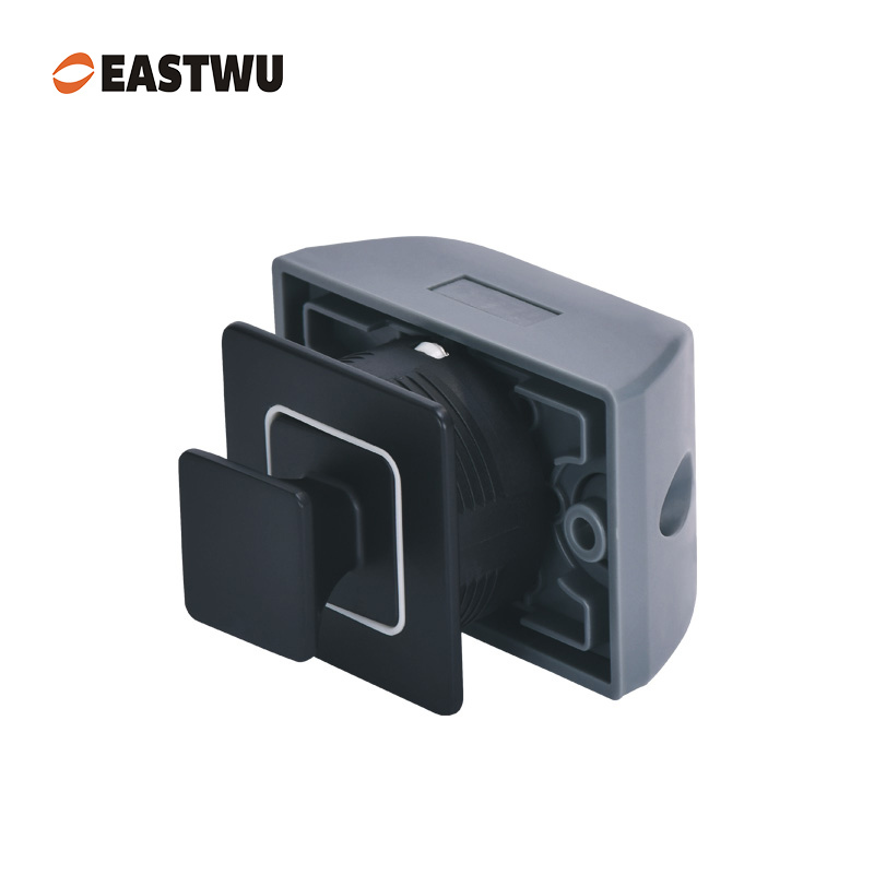Matt Black Zinc Alloy Square Cupboard Door Nonnoise Push Lock