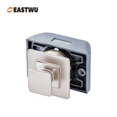 Brushed Nickel Zinc Alloy Square Cupboard Door Nonnoise Push Lock