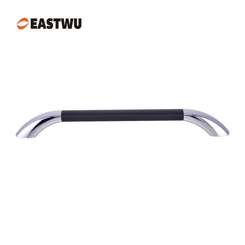 Middle Size 290mm Chrome RV door armrest leather covered handle RV interior hardware handle modification parts