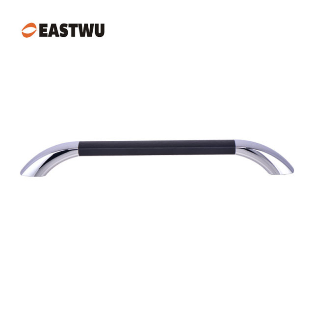 Large Size 400mm Chrome Leather Grab Handle – RV, Ambulance, Fire Truck & Specialty Vehicle Assist Bar