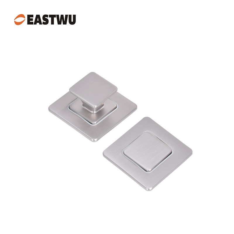 Brushed Nickel Zinc Alloy Square Cupboard Door Nonnoise Push Lock