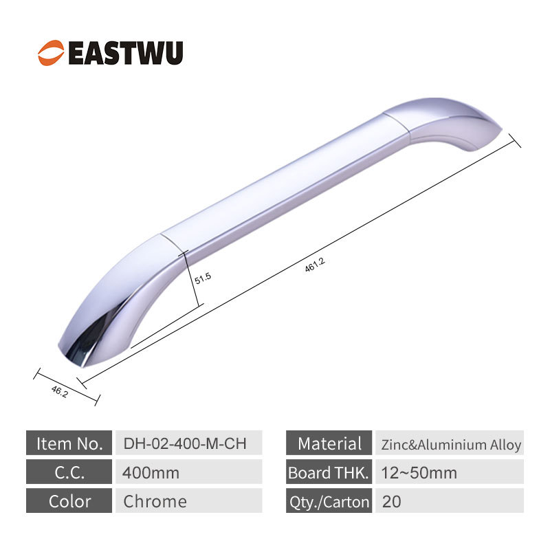 Large Size 400mm Overhead Grab Handle – All-Metal, No Leather, RV Interior Modification Assist Bar