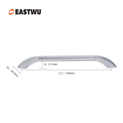 Small Size 250mm Silver Full Metal RV Exterior Door Handle
