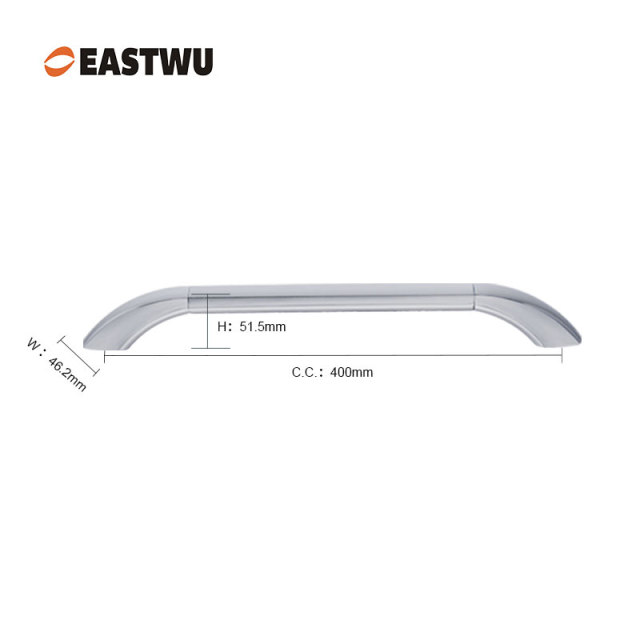 Large Size 400mm Silver ull scene car mounted metal armrest handle manufacturer RV rail transit aviation ship ambulance interior hardware accessories