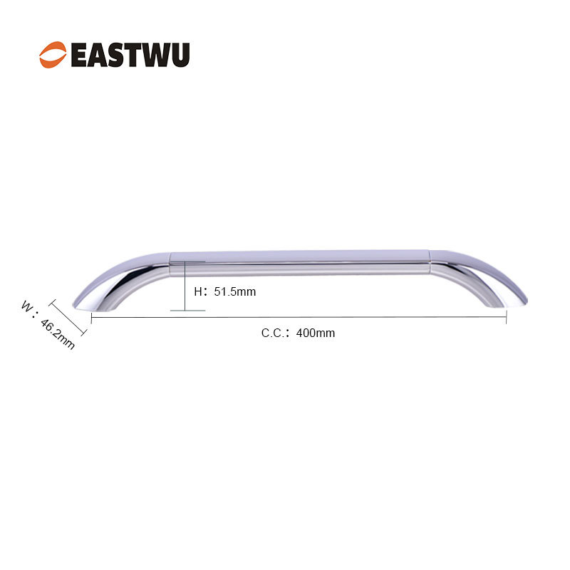 Large Size 400mm Overhead Grab Handle – All-Metal, No Leather, RV Interior Modification Assist Bar