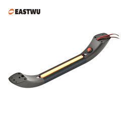 Small Size 250mm Gunmetal Grey Leather RV & Caravan Interior Grab Handle with LED Button