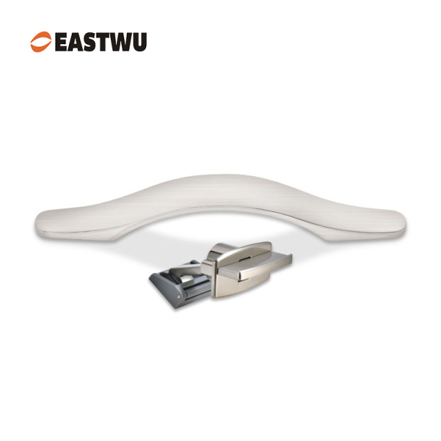 Brushed Nickel RV Cabinet Door Handle with Metal Latch Lock