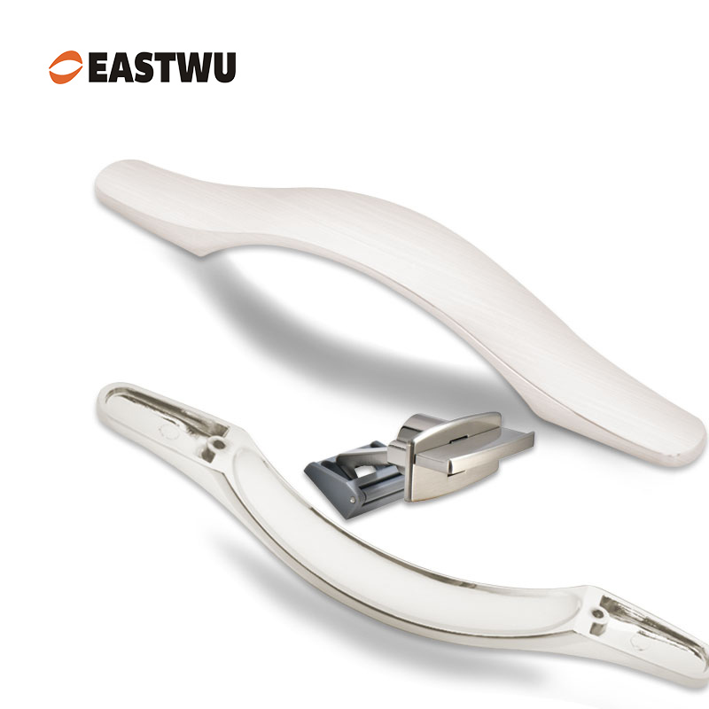 Brushed Nickel RV Cabinet Door Handle with Metal Latch Lock