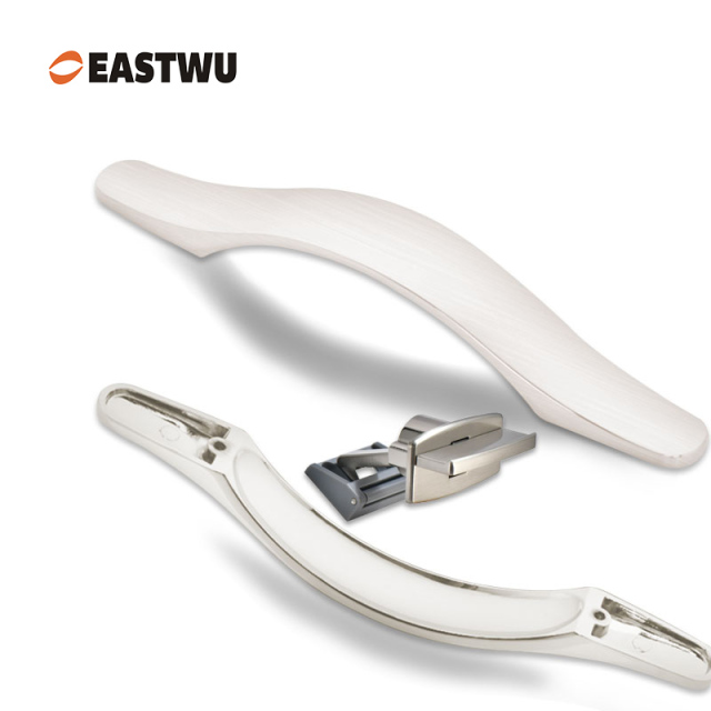 Brushed Nickel RV Cabinet Door Handle with Metal Latch Lock