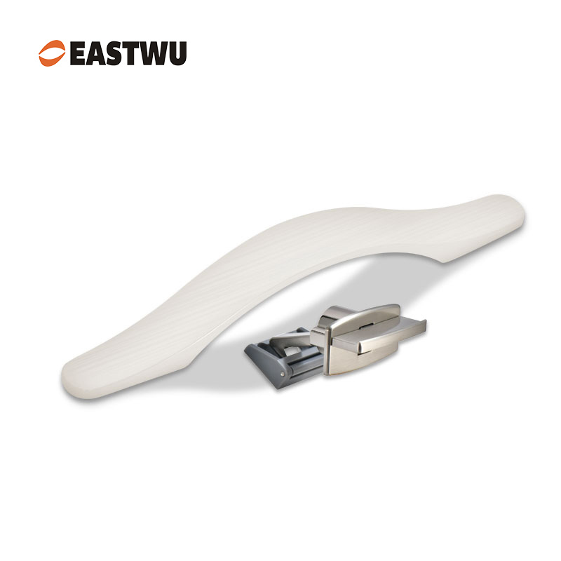 Brushed Nickel RV Cabinet Door Handle with Metal Latch Lock