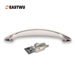 Brushed Nickel RV Cabinet & Drawer Handle with Hidden Metal Latch Lock