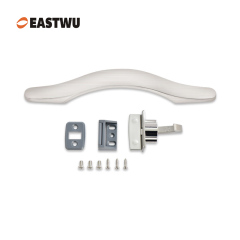 Brushed Nickel RV Cabinet Door Handle with Metal Latch Lock