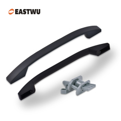 Matte Black RV Cabinet & Drawer Handle with Hidden Plastic Latch