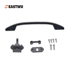 Matte Black RV Cabinet & Drawer Handle with Hidden Plastic Latch