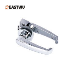 Chrome 3-Point RV Toilet Door Lock – Lightweight Aluminum Alloy Caravan Washroom Lock