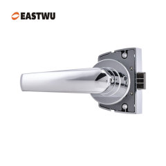 Chrome 3-Point RV Toilet Door Lock – Lightweight Aluminum Alloy Caravan Washroom Lock