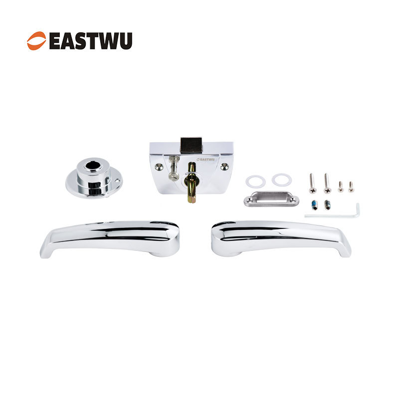 Chrome RV Bathroom Door Lock – Lightweight Aluminum Alloy Washroom Lock