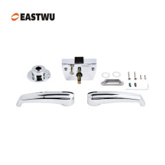 Chrome RV Bathroom Door Lock – Lightweight Aluminum Alloy Washroom Lock