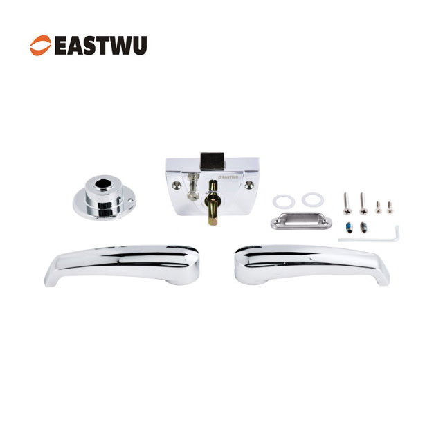 Chrome RV Bathroom Door Lock – Lightweight Aluminum Alloy Washroom Lock