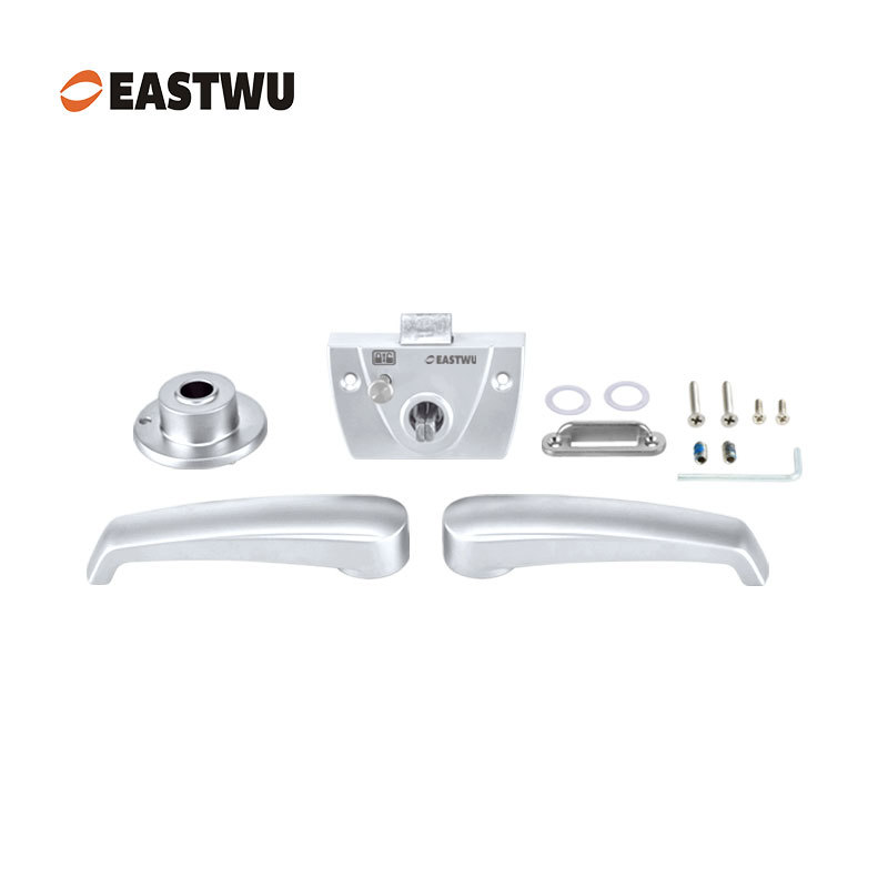 Pearl Chrome RV Bathroom Door Lock – Lightweight Aluminum Alloy Washroom Lock
