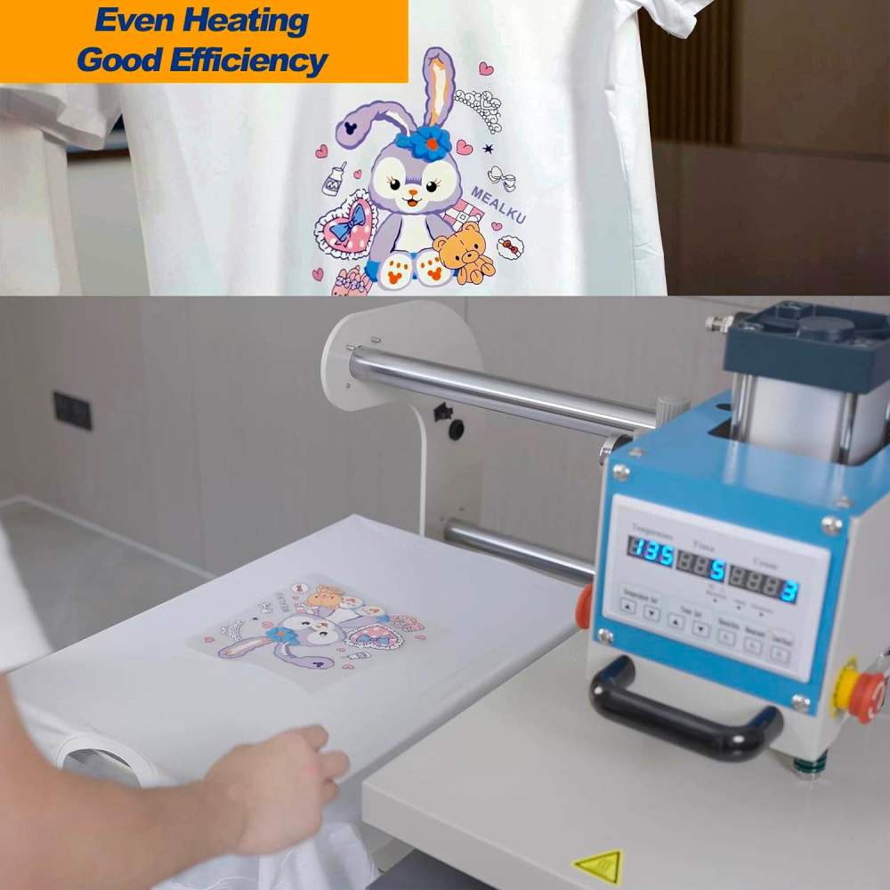 WUMSTOT 16x24 Pneumatic Automatic Heat Press Machine Sliding Dual Platen Heat Press with Adjustable Infrared Positioning Function for Professional DTF / Sublimation and  Transfer