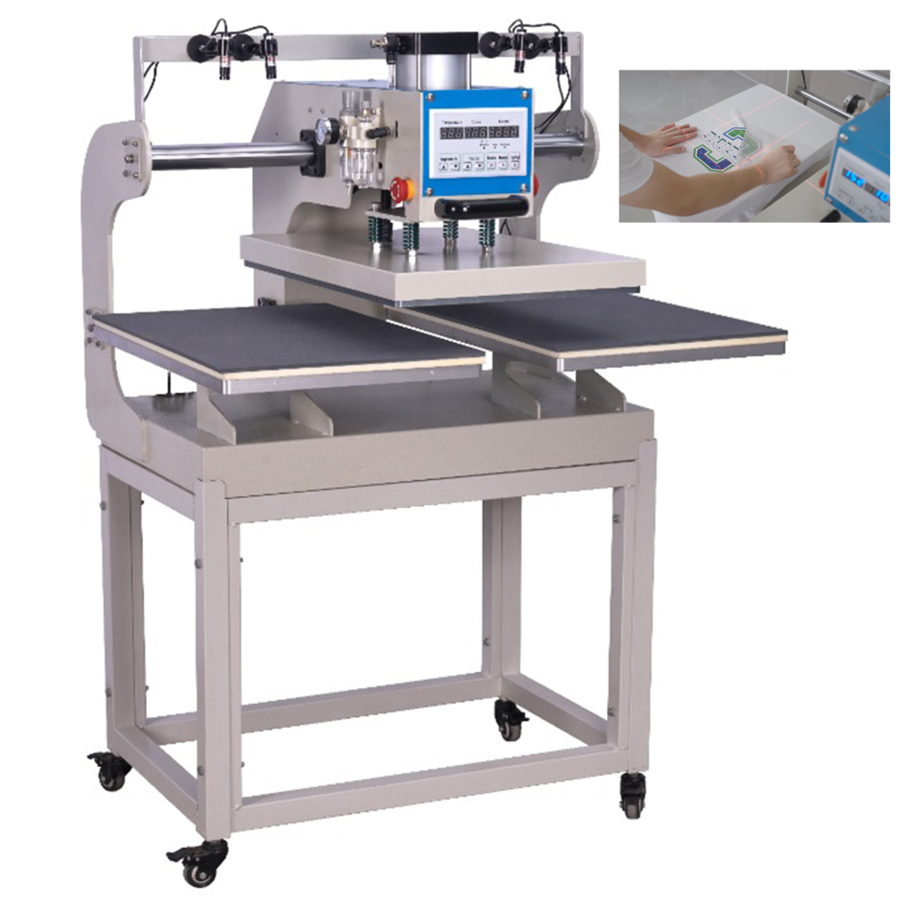 WUMSTOT 16x24 Pneumatic Automatic Heat Press Machine Sliding Dual Platen Heat Press with Adjustable Infrared Positioning Function for Professional DTF / Sublimation and  Transfer