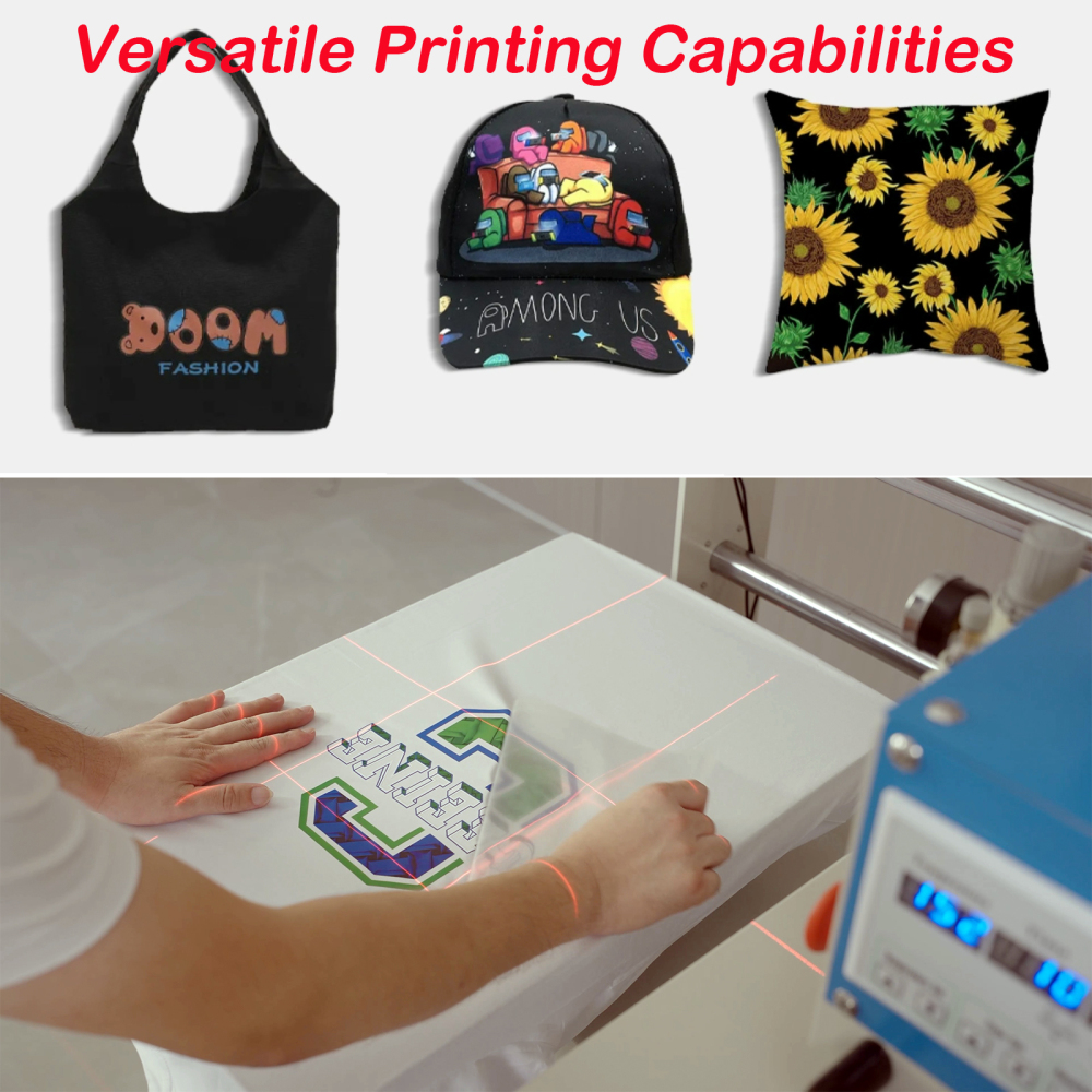 WUMSTOT 16x24 Pneumatic Automatic Heat Press Machine Sliding Dual Platen Heat Press with Adjustable Infrared Positioning Function for Professional DTF / Sublimation and  Transfer