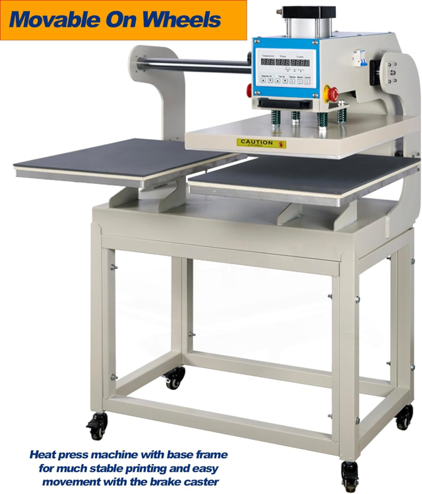 WUMSTOT 16x24 Pneumatic Automatic Heat Press Machine Sliding Dual Platen Heat Press with Adjustable Infrared Positioning Function for Professional DTF / Sublimation and  Transfer