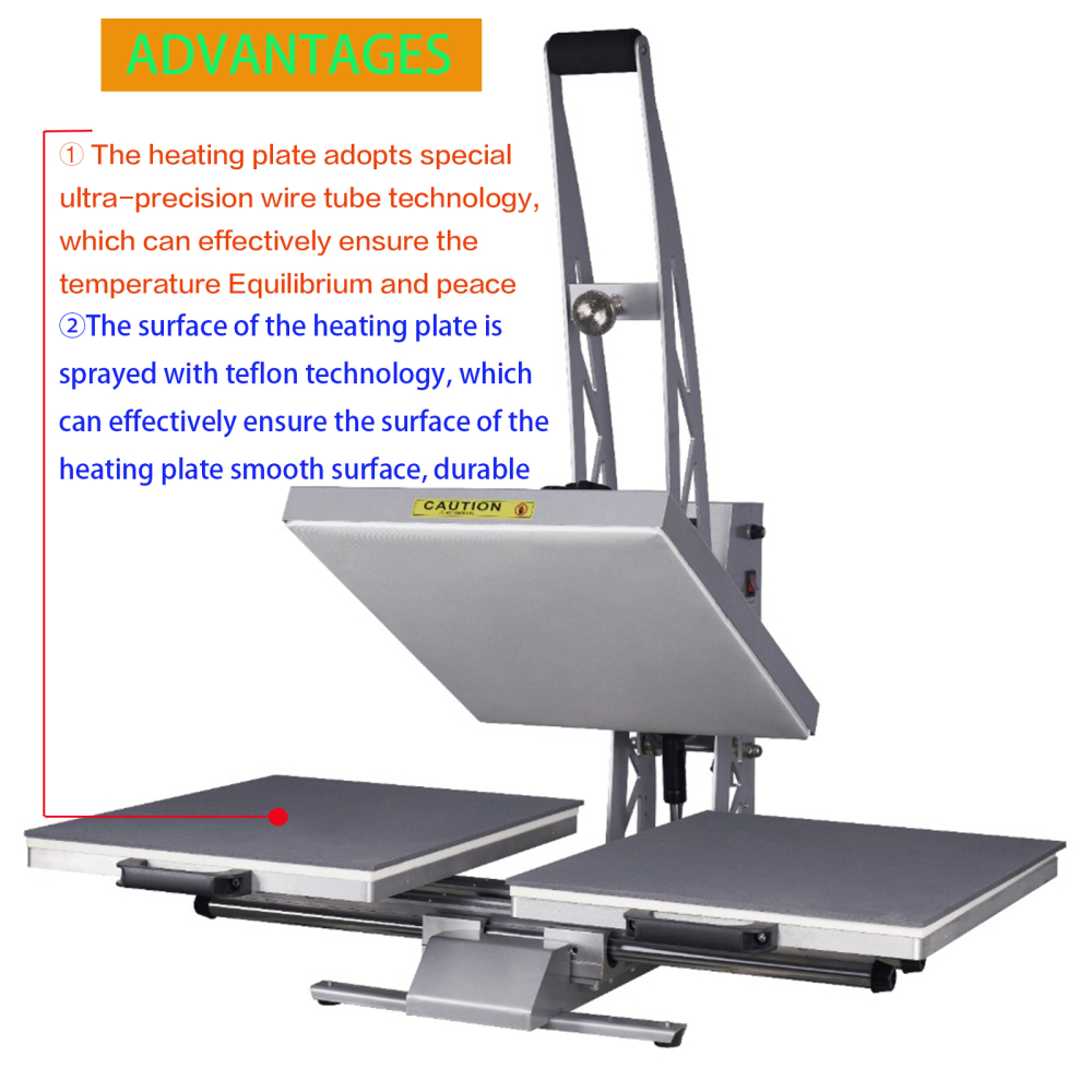 16x24 Auto Open Dual Heat Press Machine, Semi-Automatic T-Shirt Press, 110V 2000W Large Format Heat Press Machine for Commercial Professional DTF / Sublimation and  Transfer