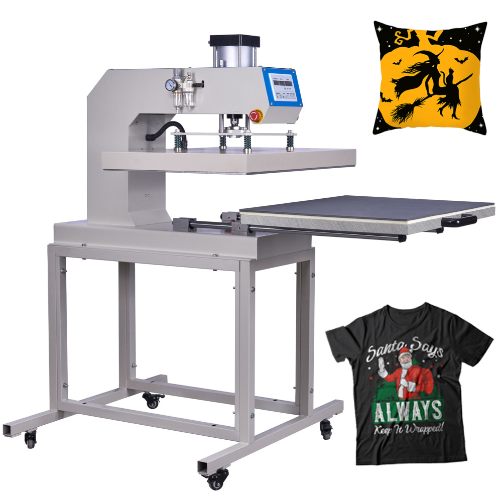 Large 24x32 Heat Press Machine: Pneumatic Automatic Commercial Professional Heat Press Machine for T-Shirts, Fabrics, and Large Format Projects - 220V,6000W (No Plug)
