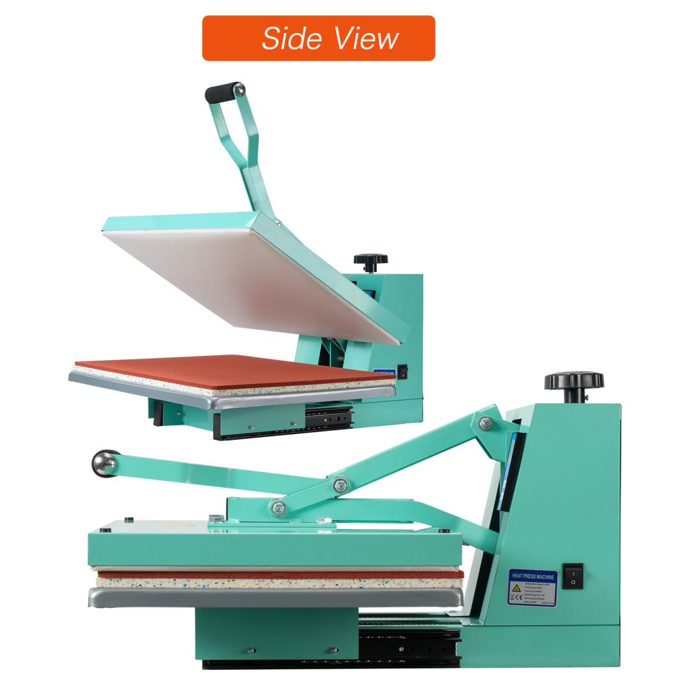16x24 Heat Press Machine: Large Format Clamshell with Slide-Out Base for T-Shirts, DTF, Vinyl - Professional 2000W Manual Heat Transfer