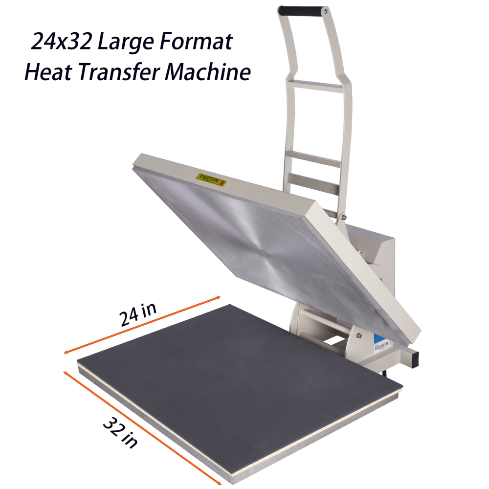 24x32 Heat Press Machine: Commercial Large Format T-Shirt DTF Printing, Fabric Transfer, Sublimation - 4500W, 110V, Professional Grade  (No Plug)