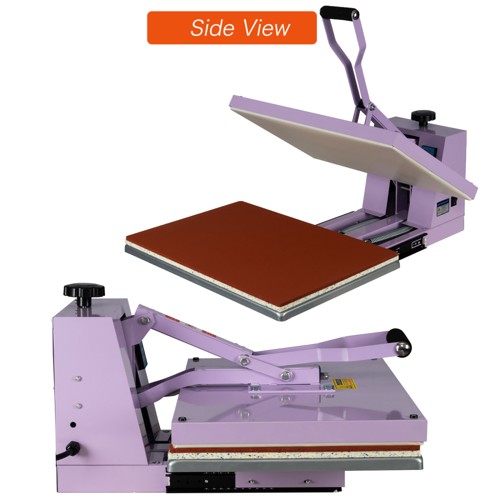 16x24 Heat Press Machine: Large Format Clamshell with Slide-Out Base for T-Shirts, DTF, Vinyl - Professional 2000W Manual Heat Transfer