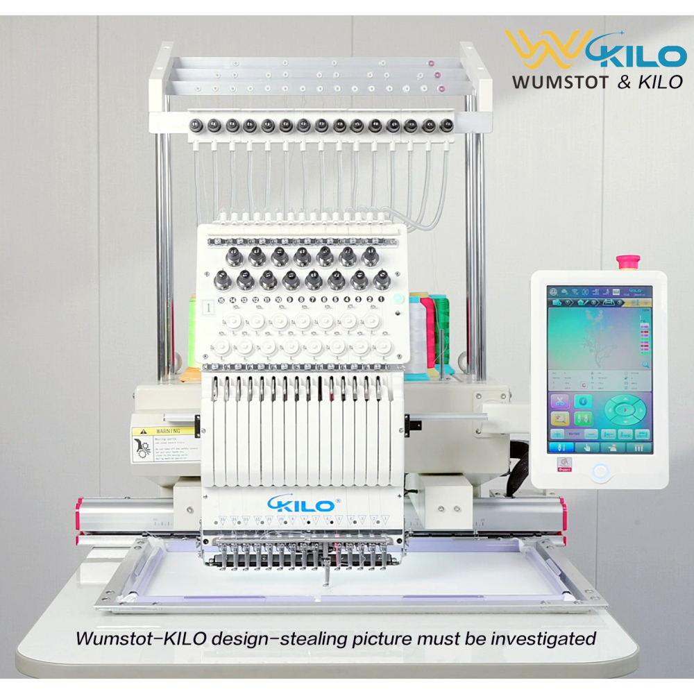 15-Needle Commercial Embroidery Machine: Large 13"x20" Area, 1200 SPM, 10" Touchscreen, WiFi, USB - Professional Digital Kit for 3D Caps, Shirts, More